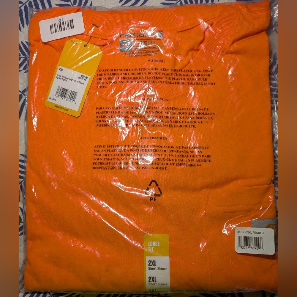 Carhartt Vibrant Orange Tee 2XL